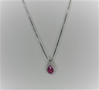 Collana Guerretta Gioielli Donna  Collana Punto Luce in Oro bianco Rubino 0.51 Ct GUERR165 - GUERR165